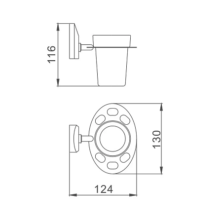 Стакан Haiba HB1606-1 хром Стакан Haiba HB1606-1 хром