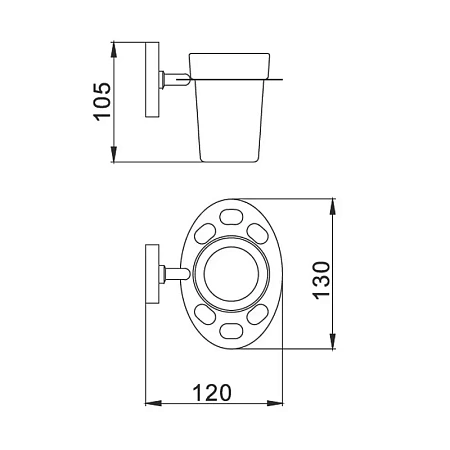 Стакан Haiba HB1906 хром Стакан Haiba HB1906 хром