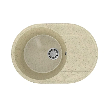 Кухонная мойка Practik PR-M-610-002 без сифона, слоновая кость