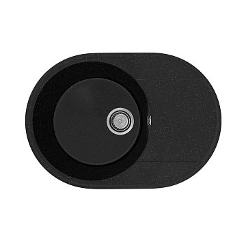 Кухонная мойка Practik PR-M-610-004 без сифона, черный оникс
