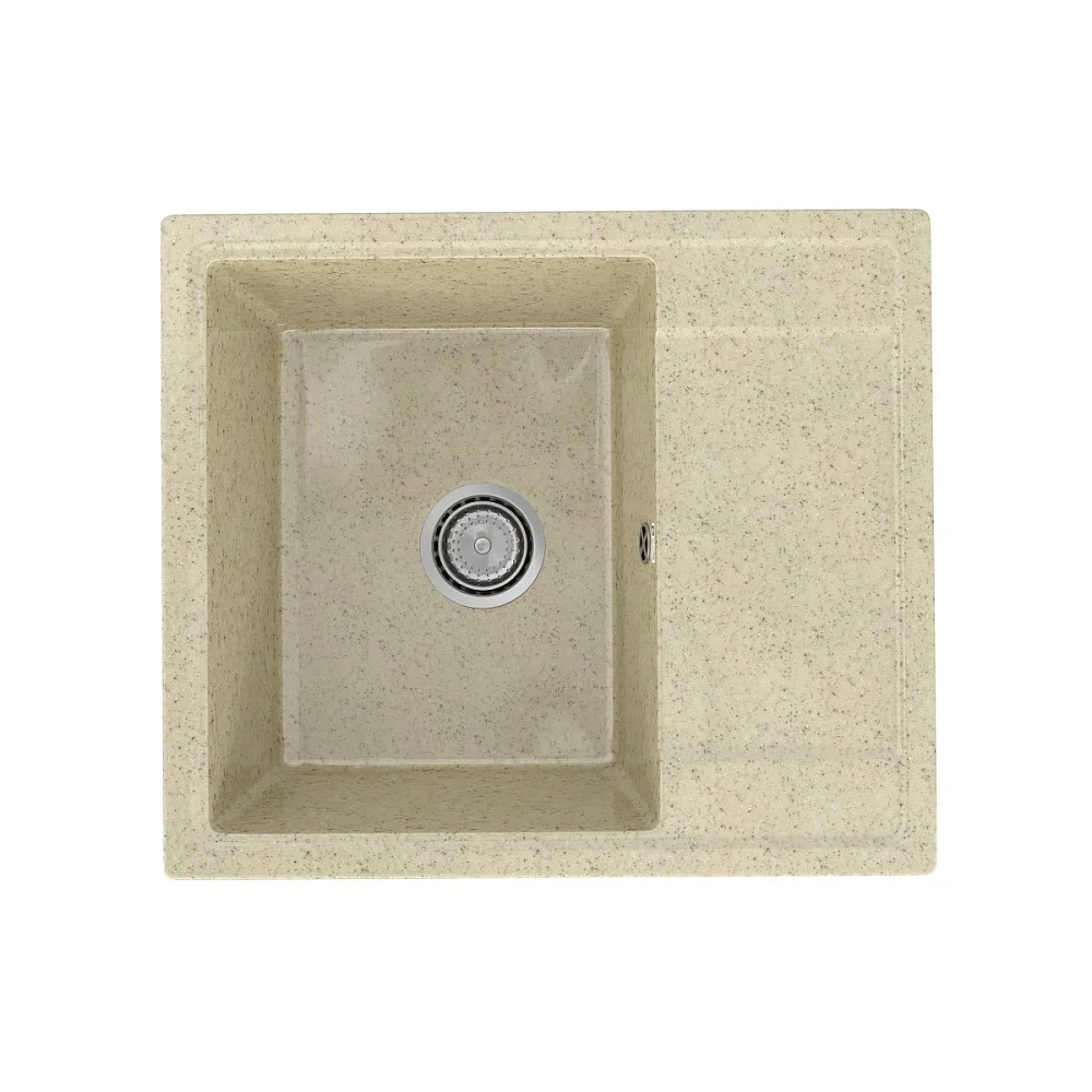 Кухонная мойка Practik PR-M-575-002 без сифона, слоновая кость — Изображение 1