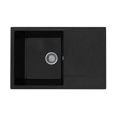 Кухонная мойка Practik PR-M-735-004 без сифона, черный оникс Кухонная мойка Practik PR-M-735-004 без сифона, черный оникс