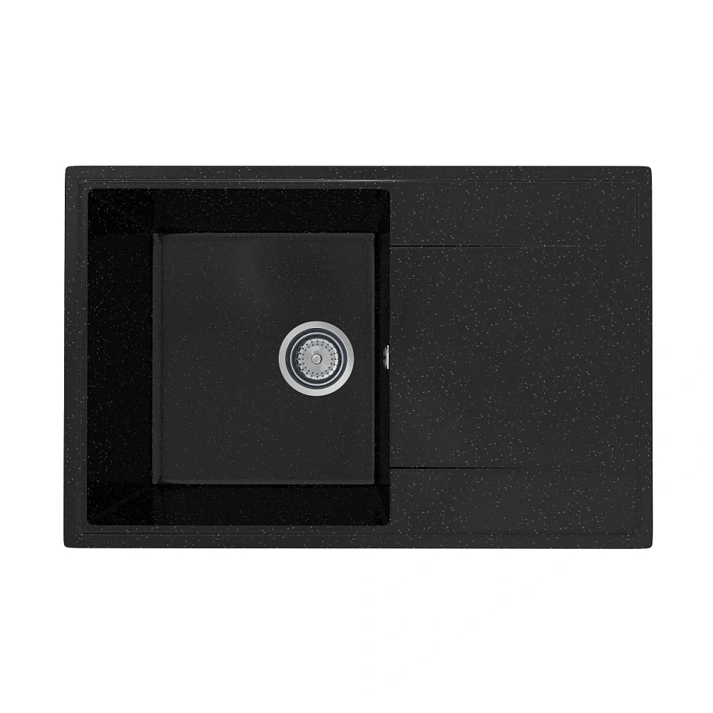 Кухонная мойка Practik PR-M-735-004 без сифона, черный оникс — Изображение 1