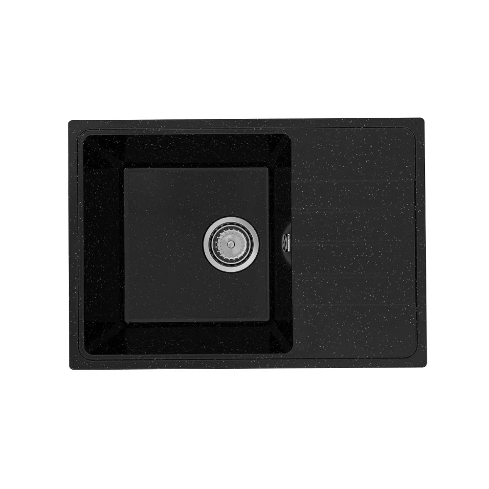 Кухонная мойка Practik PR-M-600-004 без сифона, черный оникс — Изображение 1
