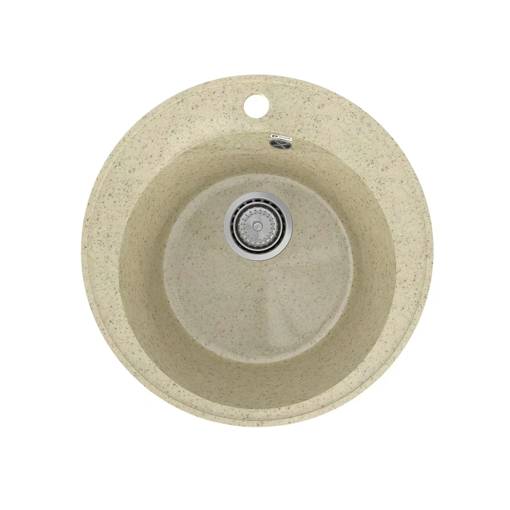 Кухонная мойка Practik PR-M-475-002 без сифона, слоновая кость — Изображение 1