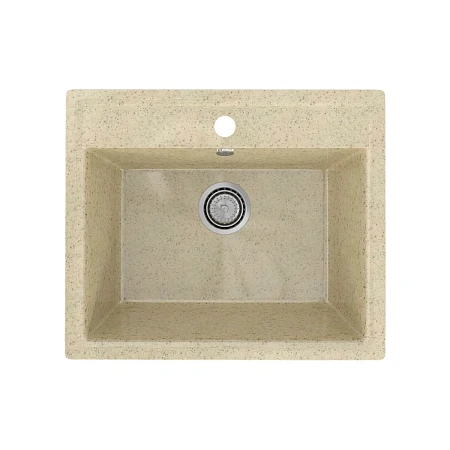 Кухонная мойка Practik PR-M-565-002 без сифона, слоновая кость