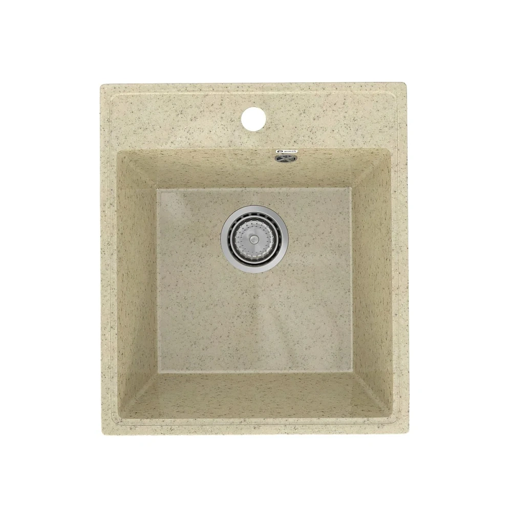 Кухонная мойка Practik PR-M-425-002 без сифона, слоновая кость — Изображение 1