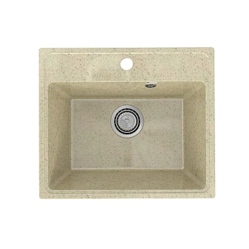 Кухонная мойка Practik PR-M-490-002 без сифона, слоновая кость