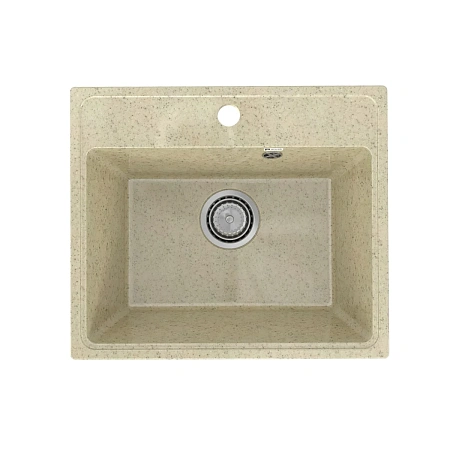 Кухонная мойка Practik PR-M-490-002 без сифона, слоновая кость