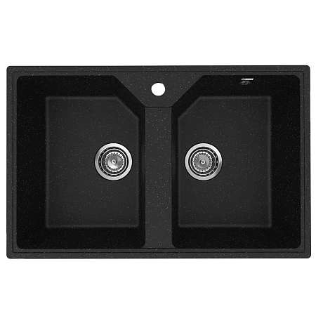 Кухонная мойка Practik PR-M-770-004 без сифона, черный оникс