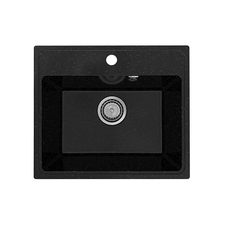 Кухонная мойка Practik PR-M-490-004 без сифона, черный оникс
