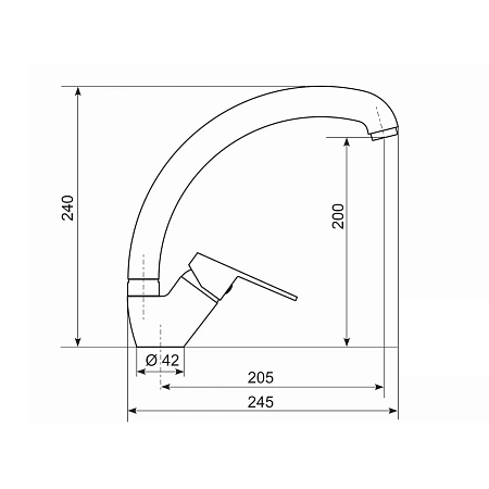 Смеситель для кухни Practik PR-02-002 слоновая кость Смеситель для кухни Practik PR-02-002 слоновая кость