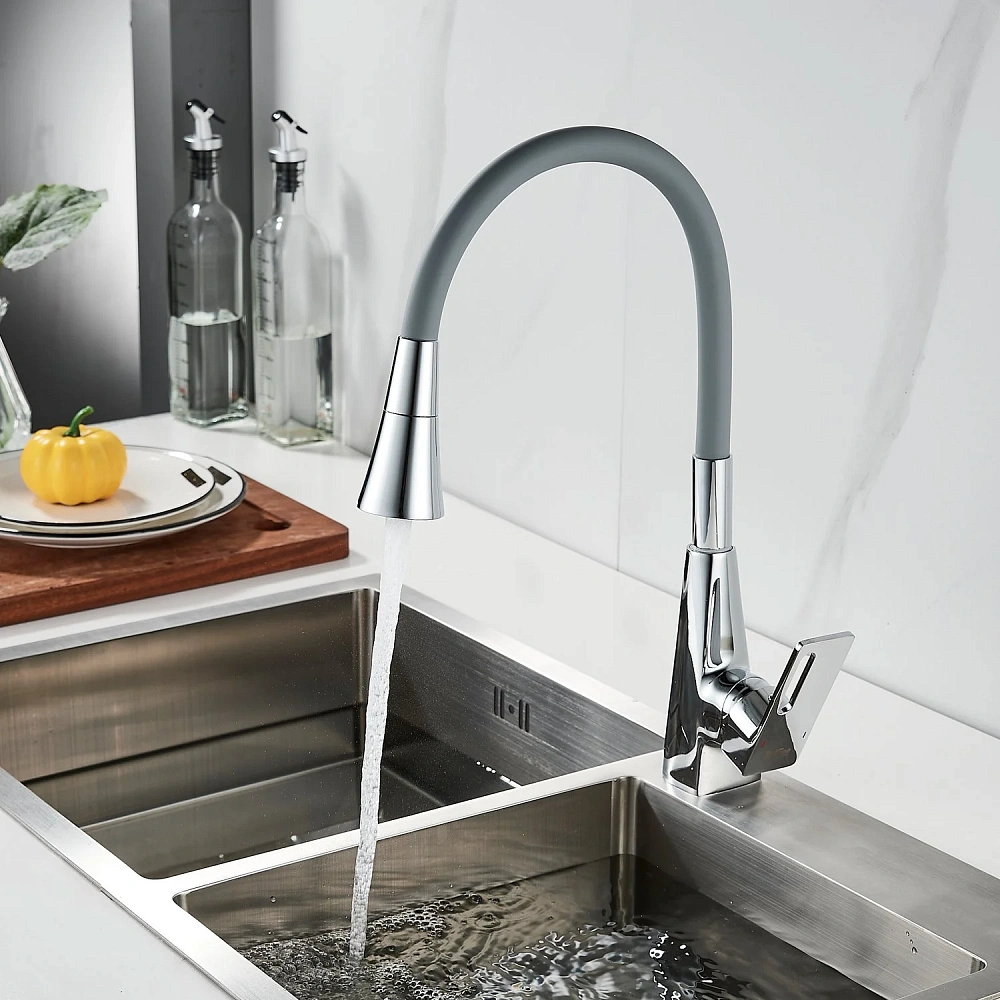 Смеситель для кухни Raffine F313-9 с гибким изливом, хром — Изображение 6