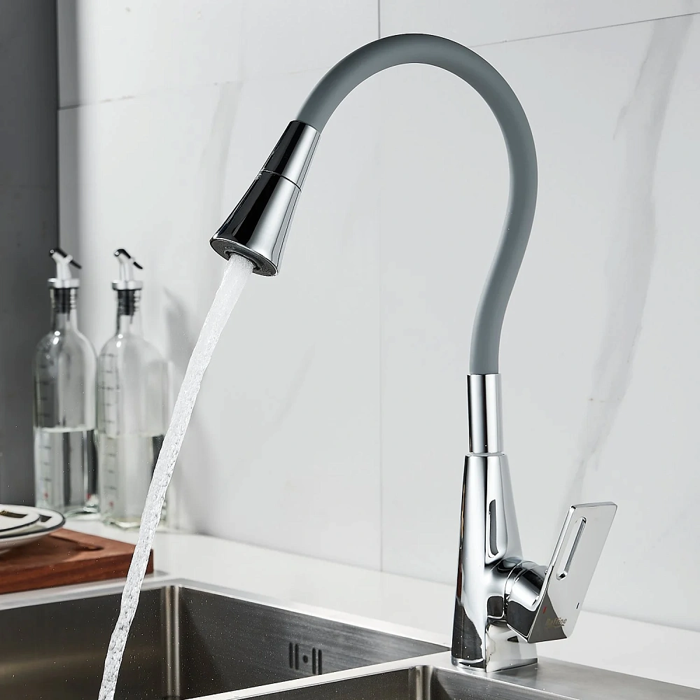 Смеситель для кухни Raffine F313-9 с гибким изливом, хром — Изображение 10