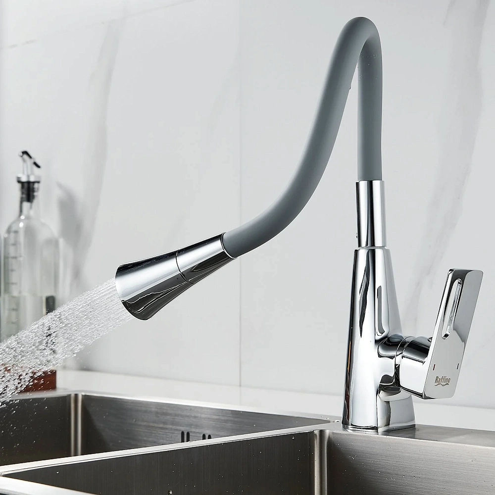 Смеситель для кухни Raffine F313-9 с гибким изливом, хром — Изображение 12