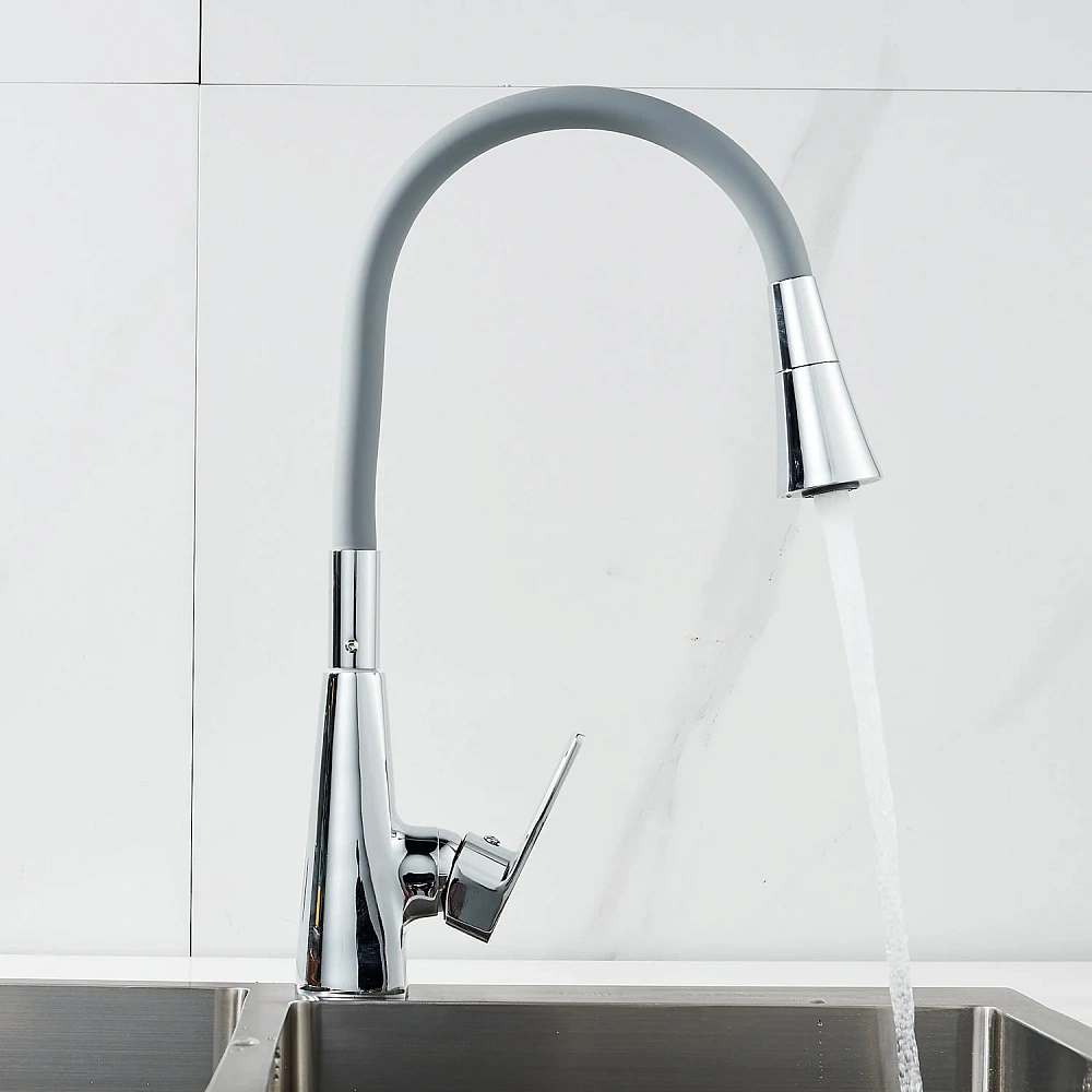 Смеситель для кухни Raffine F313-9 с гибким изливом, хром — Изображение 16