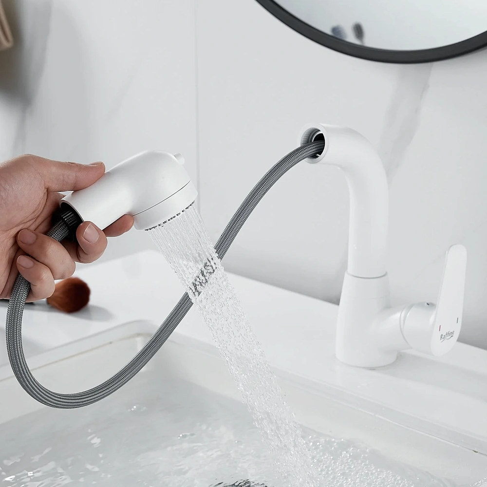 Смеситель для раковины Raffine F291C белый — Изображение 6