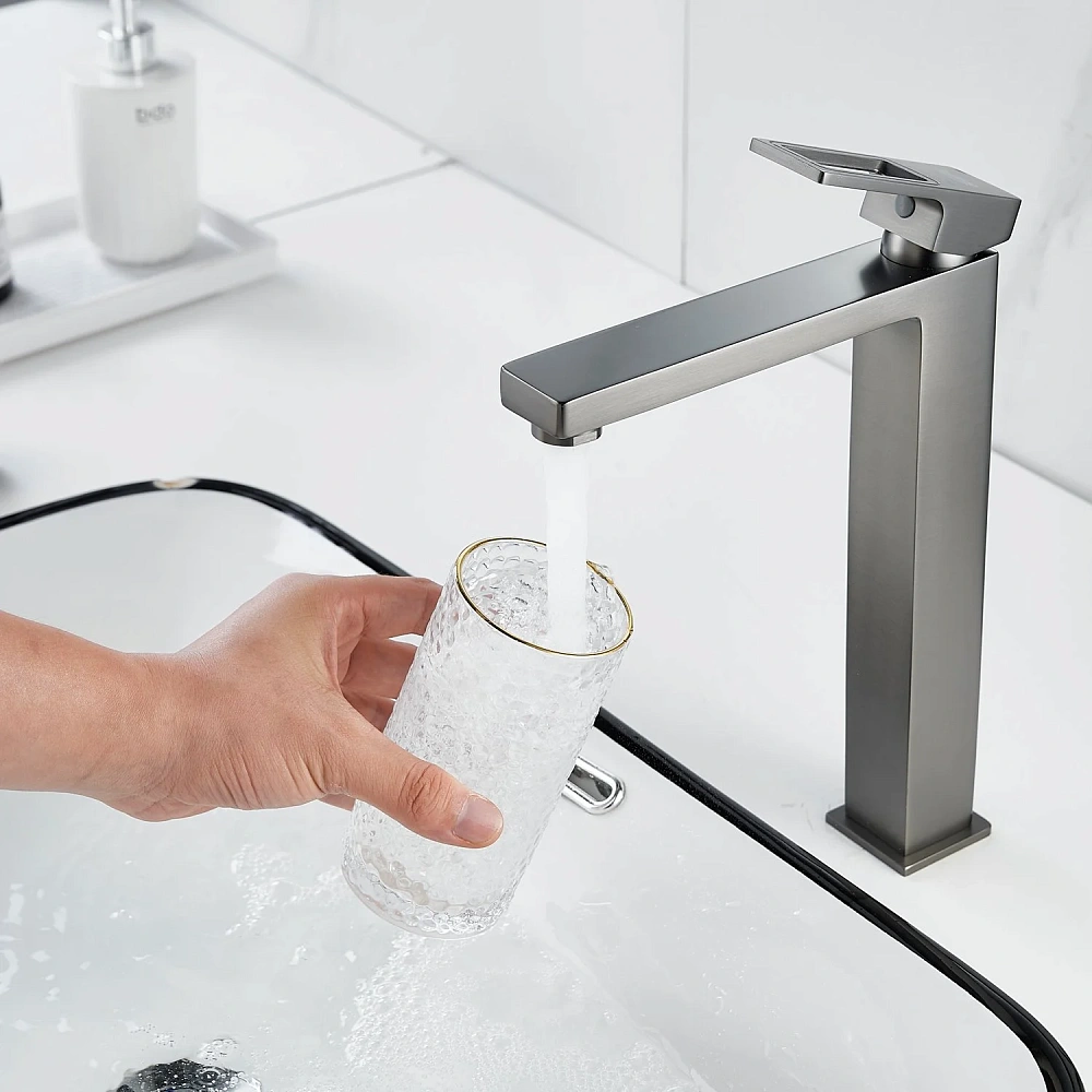 Смеситель для раковины Raffine F1196T оружейная сталь — Изображение 12