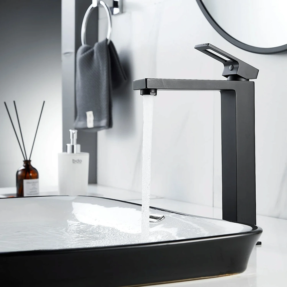 Смеситель для раковины Raffine F1196H черный — Изображение 7