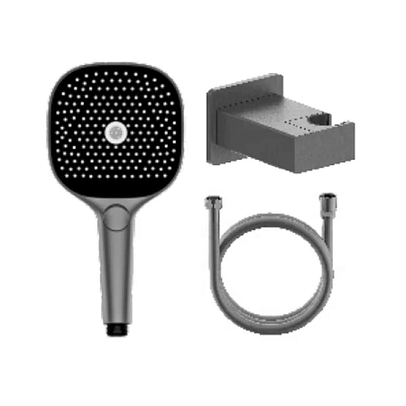 Душевая лейка Raglo R476.41.09 с держателем и шлангом, графит Душевая лейка Raglo R476.41.09 с держателем и шлангом, графит