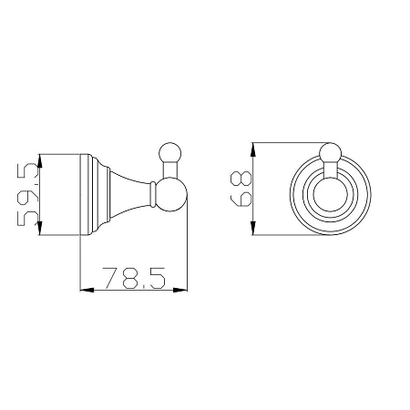 Крючок Rav Slezak MORAVA MKA0100CMAT черный Крючок Rav Slezak MORAVA MKA0100CMAT черный