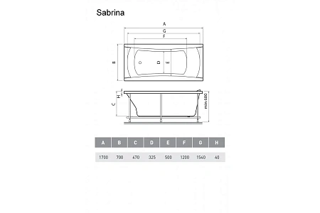 Акриловая ванна Relisan SABRINA Гл000024804 170x70 Акриловая ванна Relisan SABRINA Гл000024804 170x70