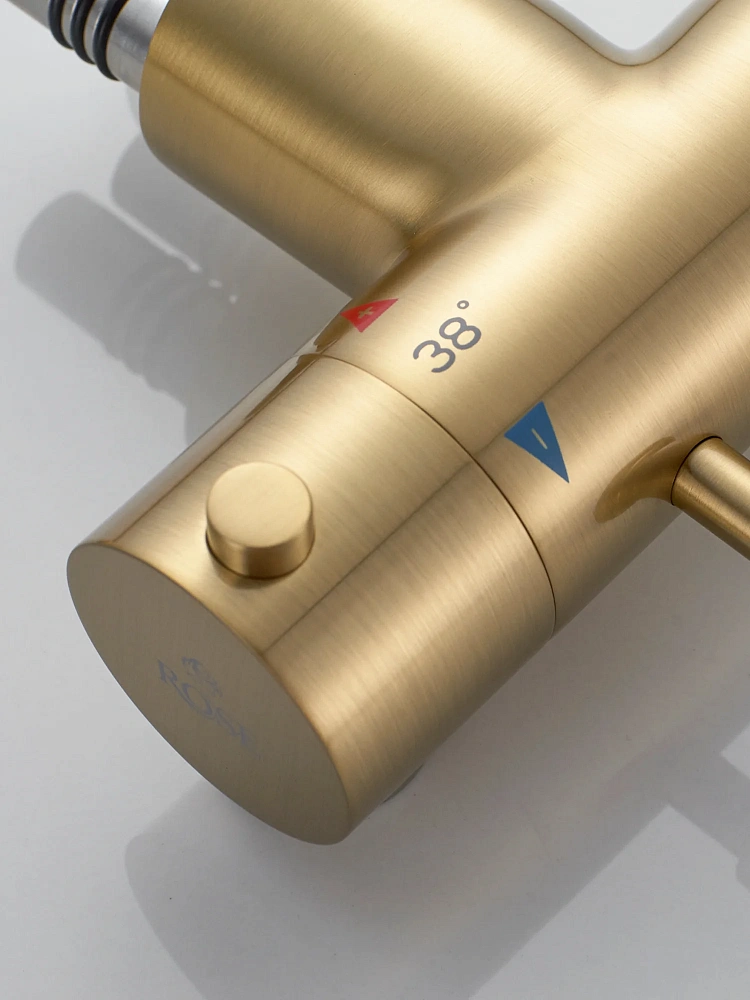 Гигиенический душ Rose R915G с термостатом, золотой сатин — Изображение 17