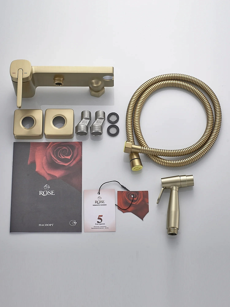 Гигиенический душ Rose R315G золотой сатин — Изображение 3