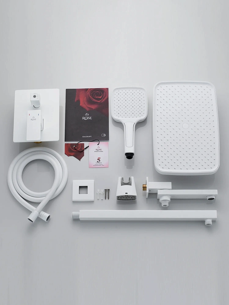Душевая система Rose R2835C встраиваемая, белый — Изображение 3