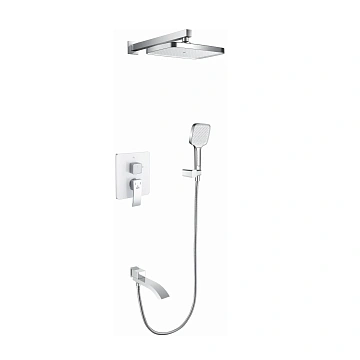 Душевая система Rose R1535F встраиваемая, белый/хром