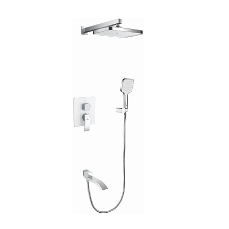 Душевая система Rose R1535F встраиваемая, белый/хром Душевая система Rose R1535F встраиваемая, белый/хром