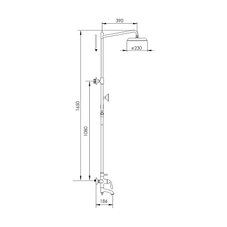 Душевая система Rose R0236Q бронза Душевая система Rose R0236Q бронза