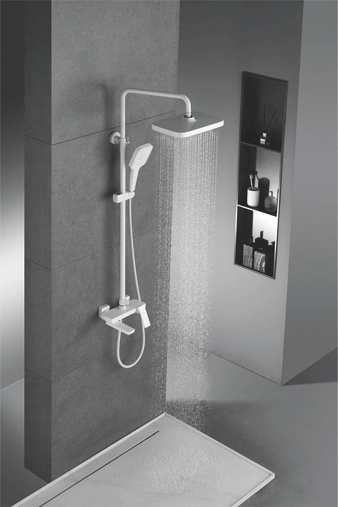 Душевая система Rose R1836C белый — Изображение 3