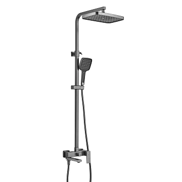 Душевая система Rose R2836T оружейная сталь