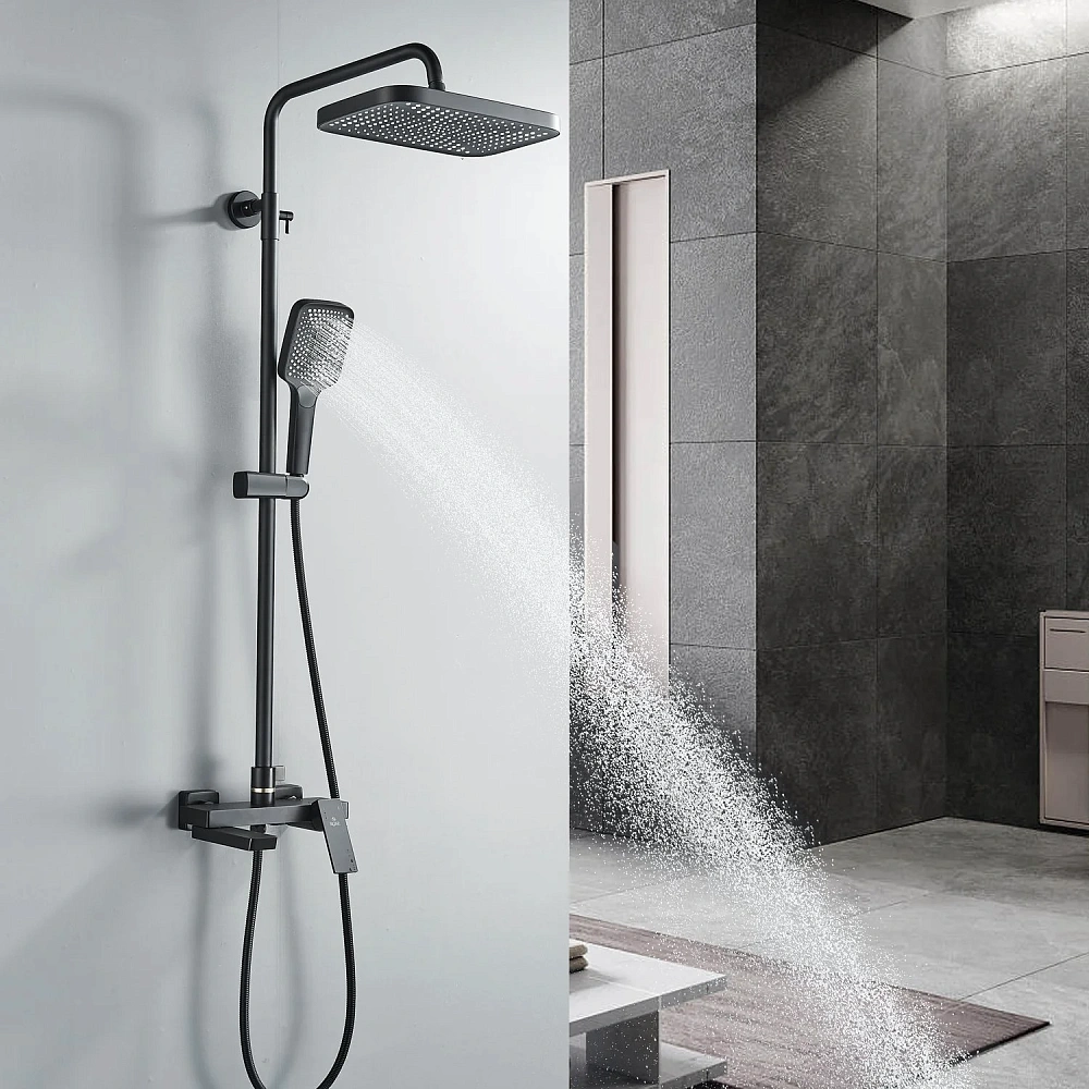 Душевая система Rose R1836H черный — Изображение 4