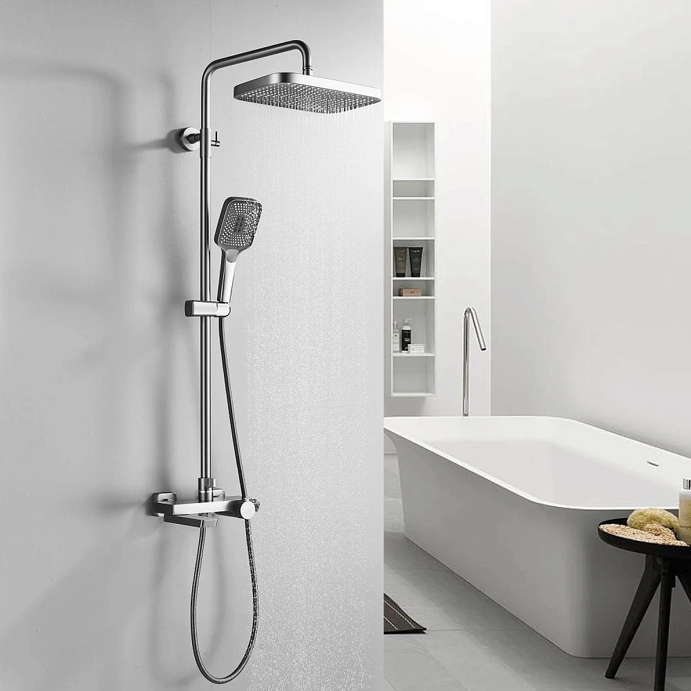 Душевая система Rose R1896T с термостатом, пепельный — Изображение 4