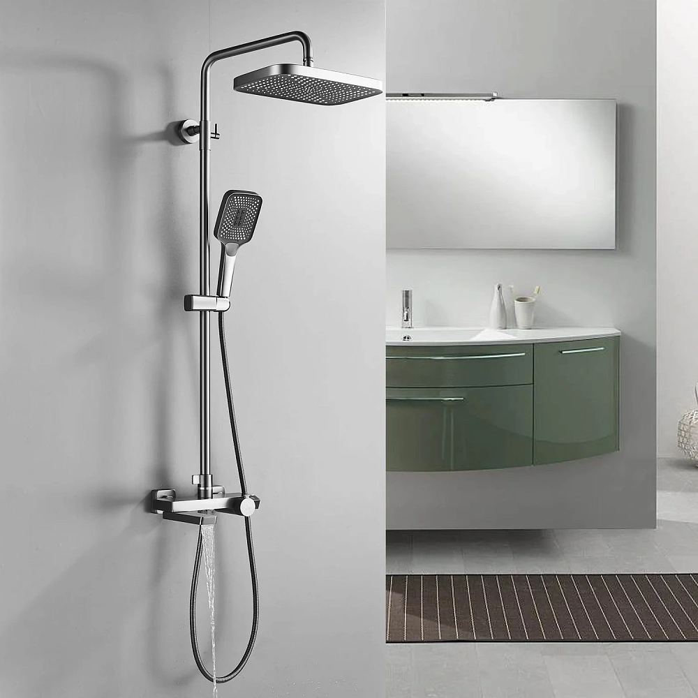 Душевая система Rose R1896T с термостатом, пепельный — Изображение 5