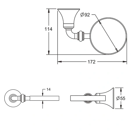 Ершик для унитаза Rose RG1200 хром Ершик для унитаза Rose RG1200 хром