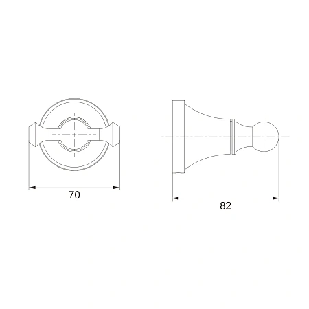 Крючок Rose RG1921T пепельный Крючок Rose RG1921T пепельный