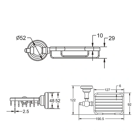 Мыльница Rose RG1104Q бронза Мыльница Rose RG1104Q бронза