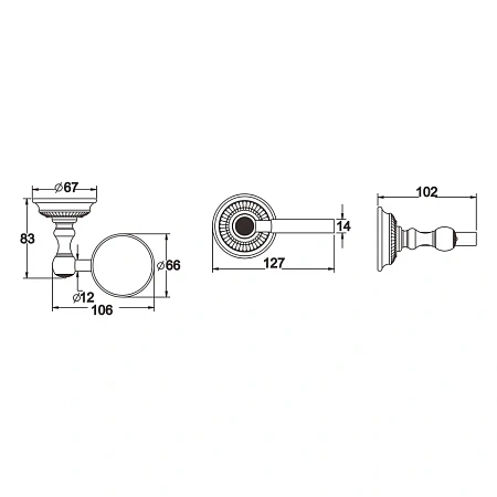 Мыльница Rose RG1403Q бронза Мыльница Rose RG1403Q бронза