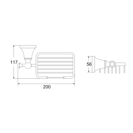 Мыльница Rose RG1904E золото Мыльница Rose RG1904E золото