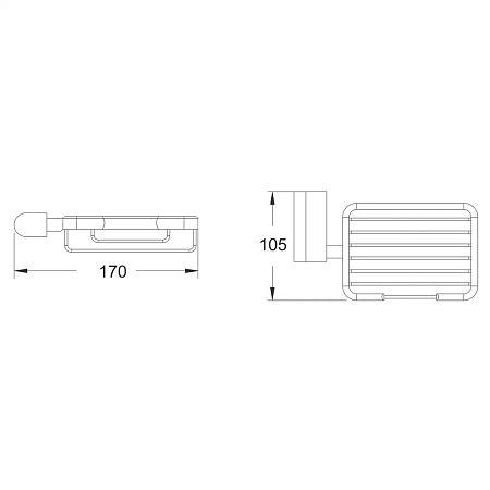 Мыльница Rose RG1704T пепельный Мыльница Rose RG1704T пепельный