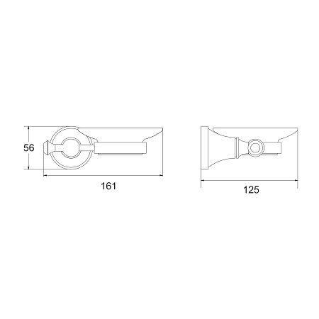 Мыльница Rose RG1903H черный Мыльница Rose RG1903H черный