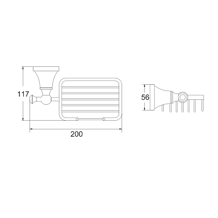 Мыльница Rose RG1904H черный Мыльница Rose RG1904H черный