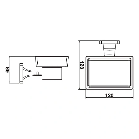 Мыльница Rose RG1503H черный Мыльница Rose RG1503H черный