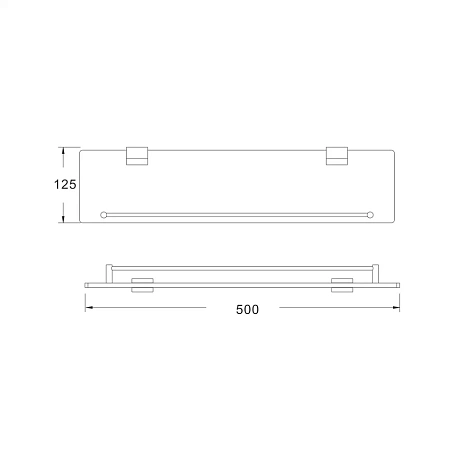 Полка Rose RG1719 хром Полка Rose RG1719 хром