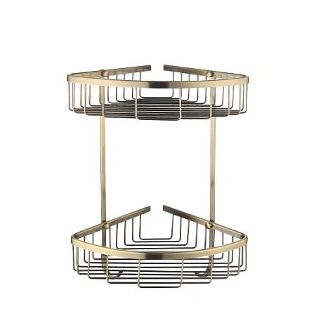 Полка Rose RW12Q угловая, двухъярусная, бронза Полка Rose RW12Q угловая, двухъярусная, бронза