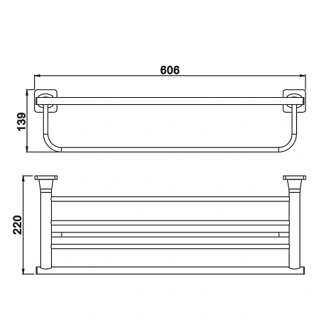 Полотенцедержатель Rose RG1508H черный Полотенцедержатель Rose RG1508H черный