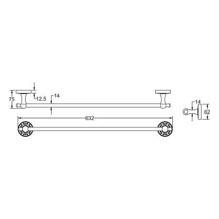 Полотенцедержатель Rose RG1017Q бронза Полотенцедержатель Rose RG1017Q бронза
